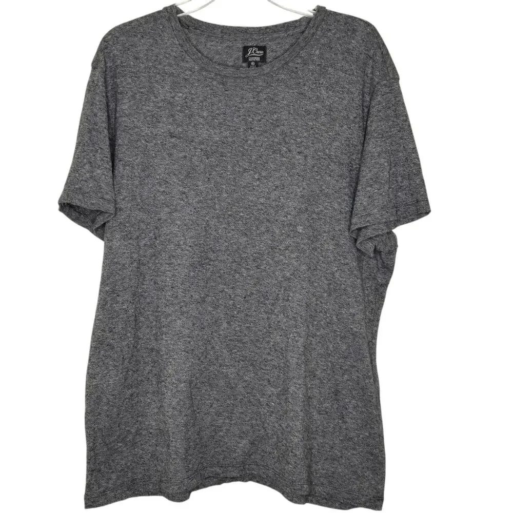 J. Crew Cashmere Blend Tee Men's Short Sleeve T-Shirt Gray Soft Knit #AU699